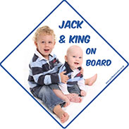 Illustrated baby on board signs